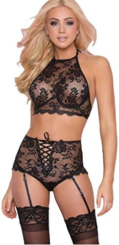 Women's Lingerie,Hot Sale New Fashion 2017 Sexy Lace Racy Underwear Spice Suit Temptation Underwear by Neartime (2XL, Black)