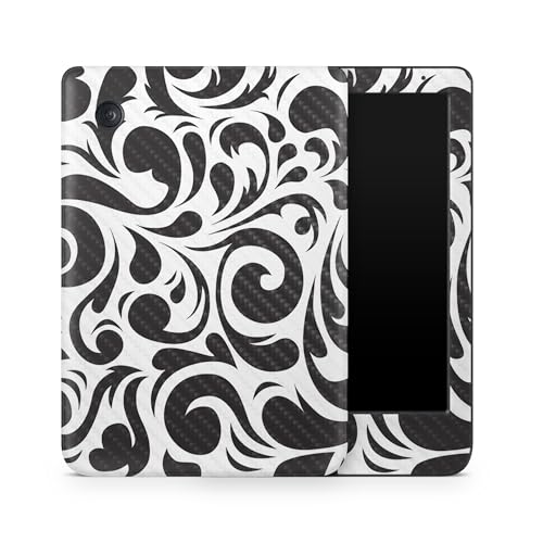 Carbon Fiber E-Reader Skin Compatible with Kobo Clara Colour (2024) - Swirly Bl…