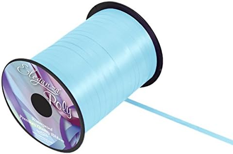Eleganza Poly Curling Ribbon 5mm x500yds No.25 Lt.Blue, Polyester, Light Blue, 9 x 9 x 19 cm