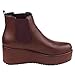 Beston EI54 Women's Elastic Panels Pull On Platform Wedge Ankle Chelsea Boot