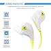 SoundPEATS Bluetooth Earphones Wireless Sport Headphones Sweatproof for Running (Bluetooth 4.1, 6 Hours Play Time, Stereo, Secure Ear Hook with Cable Clips) - White&Yellow