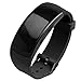 OenFoto Compatible Gear Fit2 Pro/Fit2 Band, Replacement Silicone Accessories Strap Samsung Gear Fit2 Pro SM-R365/Gear Fit2 SM-R360 Smartwatch -Black with Black Button