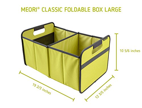 meori Classic Collection Large Foldable Storage Box, 30 Liter / 8 Gallon, in Stone Grey To Organize and Carry Up To 65lbs