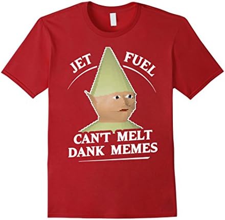 Men's Jet fuel T-shirt-Jet fuel can't melt dank memes T-Shirt Large Cranberry