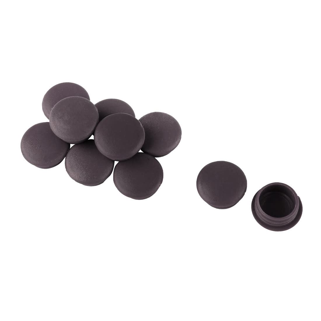 sourcing map Plastic Plug Furniture Cap Screw Cover 10pcs Brown for 14mm Dia Hole
