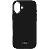 Ridge Case Compatible with iPhone 16 Plus - Compatible with MAGSAFE & Wireless Charging, Aluminum Control Buttons, Dual-Layer Construction, TPU Bumper with Drop Protection (Matte Black)