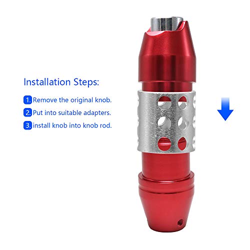 (Red) Racing Style Automatic Universal Gear Shift Knobs Shifting with
