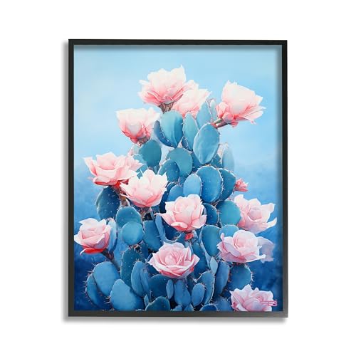 Stupell Industries Cactus & Rose Blossoms Framed Giclee Art by RB