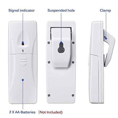 (2022 Upgraded) GEMITTO Digital Indoor Outdoor Thermometer, 3 Readings LCD Screen Refrigerator