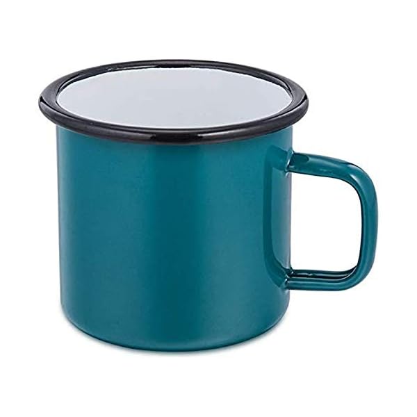 HaWare Emaille Tasse 6er-Set, Schwarz/WeiÃ/Blau/Rot/GrÃ¼n/Gelb Kaffee- /Tee- /Trinkbecher, Kaffeetassen Teetassen ideal fÃ¼r Zuhause/BÃ¼ro/Reisen/Camping, Wiederverwendbar & Tragbar, 350 ml – Bild 3
