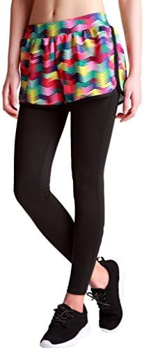 Huatu Floral Legging Sport Skirt Leggings Skinny Pants Rainbow Color Large