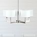 Linea di Liara Allegro 5 Light Pendant Chandelier – Brushed Nickel w/Fabric Shade LL-C135-BN
