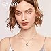 T400 Sterling Silver Birthstone Heart Necklace I Love You to the Moon and Back Jewelry Birthday Gift for Women