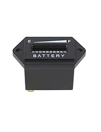 AIMILAR   Medidor de batería para carrito de golf, medidor de carga de batería, indicador de estado de descarga, indicador hexagonal para batería de plomo ácido, para coche, 12 V, 24 V, 36 V, 48 V