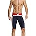 Baleaf Men's Splice Jammer Fashion Swimsuit Color Navy Red Size M