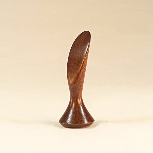Lamp Finial, Black Walnut, Smooth Crescent Pattern