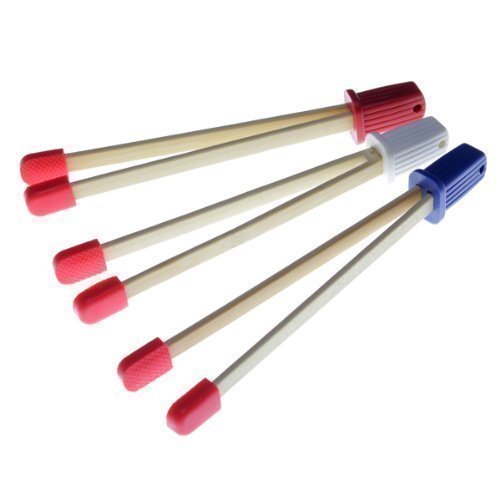 3 x Darkroom Print Tongs. Colour Coded Rubber Tips. High Quality Bamboo