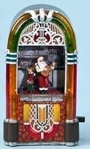 Old world christmas jivin' jukebox glass ornament rock and roll 38046 Amazon.com: Retro CHRISTMAS JUKEBOX with Santa Plays Christmas Song: Home & Kitchen