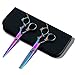 Hair Cutting Scissors/Thinning Shears kits Professional 6.5 inch Barber Salon Razor Edge Tools Set- Hairdresser Hair Styling,Trimming&Cutting-Japanese Stainless Steel haircut Shears (Rainbow)