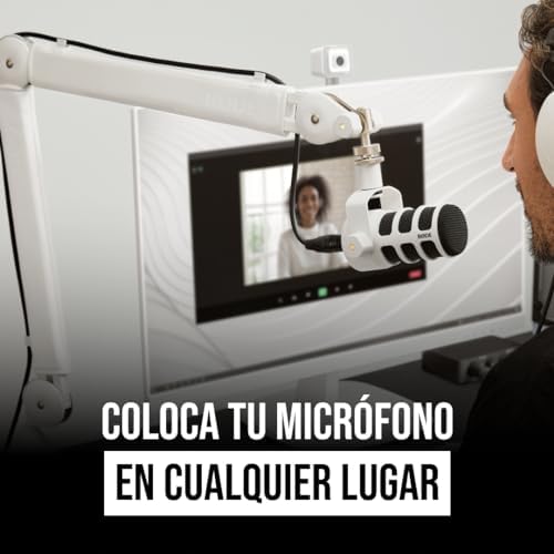 Brazo de estudio profesional RØDE PSA1+ con amortiguación de resorte y gestión de cables (Blanco)