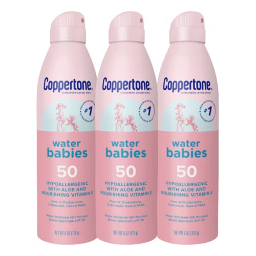 Coppertone Water Babies Sunscreen Lotion Spray SPF 50, Pediatrician