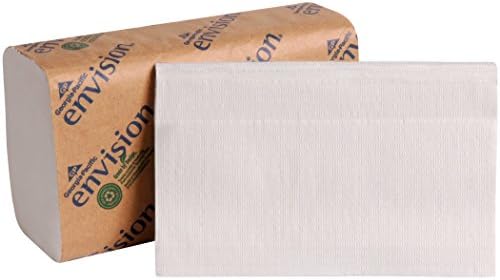 Pacific Blue Basic S-Fold Recycled Paper Towels (Previously Branded Envision) by GP PRO (Georgia-Pacific), White, 20904, 250 Towels Per Pack, 16 Packs Per Case