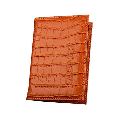 Card Holder Kzfs Crocodile Pattern Passport Cover Small Card Holder Unisex Leather Passport Case Yellow