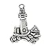 Housweety 20PCs Silver Tone Beacon Lighthouse Charm Pendants 30mmx23mm(1 1/8