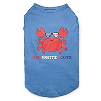 Zack & Zoey UPF 40 Cute Tank Pet Shirt, Medium, Red/White