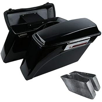 TCMT Hard Saddle bags Saddlebag Trunk + Lid Latch Keys Fits For Harley HD Touring Road King 1994 1995 1996 1997 1998 1999 2000 2001 2002 2003 2004 2005 2006 2007 2008 2009 2010 2012 2013
