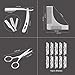 Straight Edge Razor, CUGLB Professional Razor Kit with 10pcs Blades Beard Shaping and Styling Template Comb and Beard Mustache Scissors