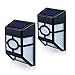 [Warm Light] XLUX S55 Solar Powered Lights for House Outdoor Landscape Garden Fence Lamp, Soft White, 2 Pack