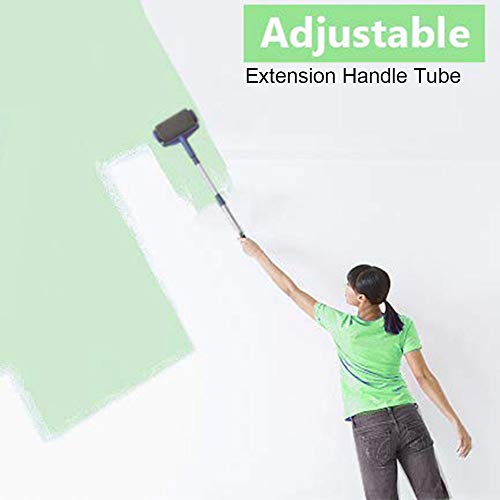 Paint Roller Brush Kit,House Paint Rollers, Adjustable Telescopic Poles, Paint Roller Pro, Multifunction Paint Runner Brush Set for DIY House,School,Office Painting Wall,Ceiling(Blue) (B) - Thumbnail 4