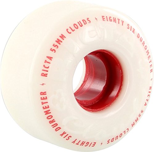 Ricta Clouds White / Red Skateboard Wheels - 55mm 86a 