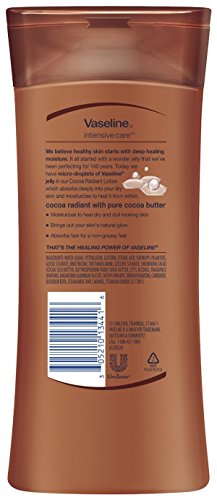 Vaseline Intensive Care Body Lotion - Cocoa Radiant - With Pure Cocoa Butter - Net Wt. 10 FL OZ (295 mL) Each - Pack of 3