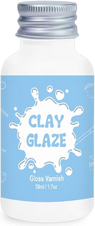 EIGTWEN 50ml Air Dry Clay Glaze Gloss Varnish for Air Dry Clay