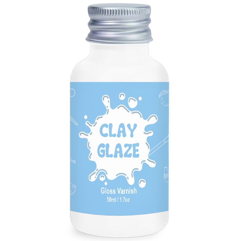 50 ml self-hardening clay varnish, the clay varnish prevents cracking of clay, scratches and abrasions on clay pots and can also have a glossy glaze effect (gloss)
