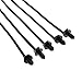 Mtsooning Cable Zip Tie, 30PCS Black Nylon Push Mount Wrap Straps, 7.28inch Zip Fastener Cable Wire Clips for Sorting Out Cable and Wire Clearly, Household Construction Electronic Auto Industry