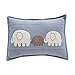 Lambs & Ivy Elephant Tales 6-Piece Crib Bedding Set - Blue/Grey/Cream