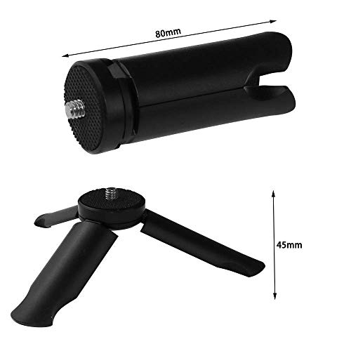 Mini Tripod Stand for Selfie Stick Monopod Stabilizer on Cellphone DSLR Cameras,Portable Folding for Projector, Gimbals Hohem iSteady Mobile/Pro/Multi, ZHIYUN Smooth Q/Smooth 4 Dark Black