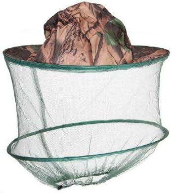 CTK Camouflage Mosquito Hat with Head Net Mesh-Fly Hat with Veil Mosquito Head Net Mesh Beekeeping Face Mask Face Protection,Khaki