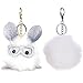 BodyJ4You 2PCS Pom Pom Faux Fur Keychain Fluffy Fox Ball Purse Wallet Car Key Clasp Ring Set