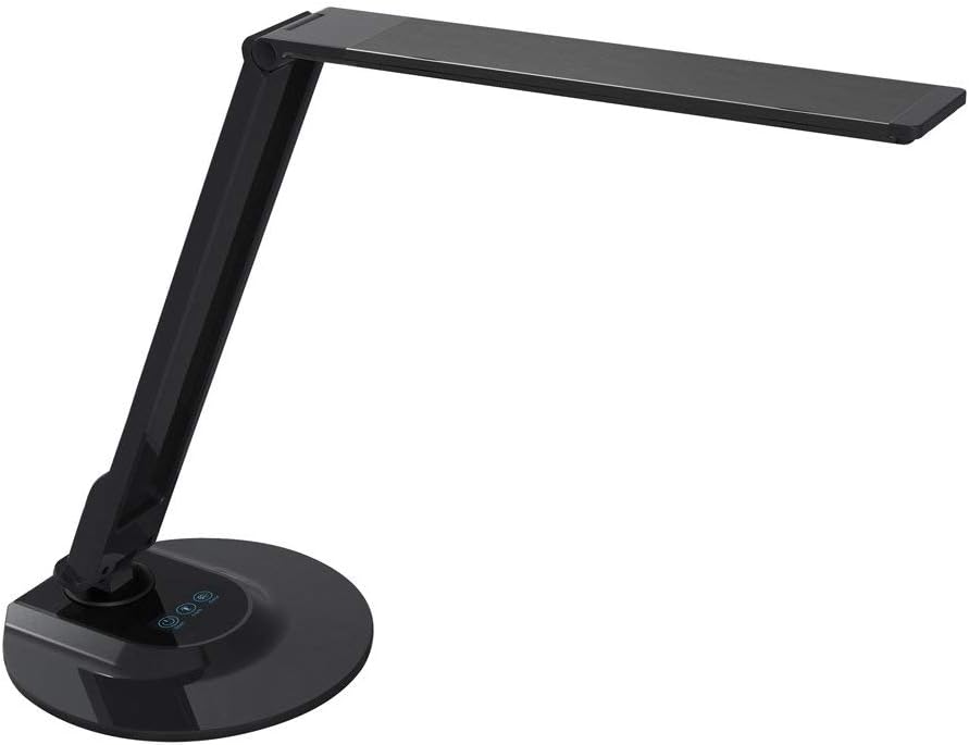 CristalRecord Toke - LED Desk Lamp, 9W, 3 Light Tones, Touch-Sensitive Control, USB Port