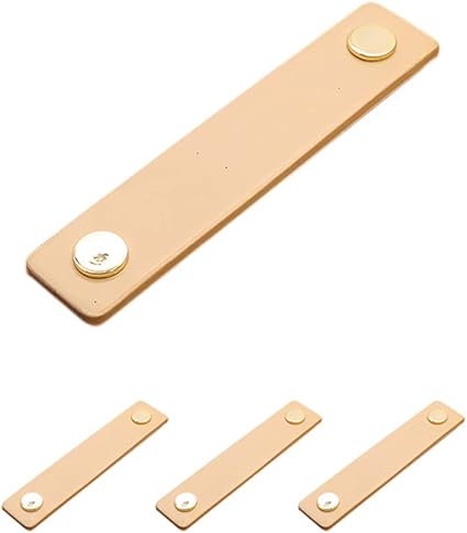 Demarkt 4er Lochdistanz 128mm Gold Ledergriff Möbelgriffe Türgriff