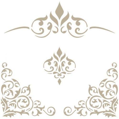 TODO-STENCIL Damask Mini Deco Stencil 035 Exterior Measurements: 12 x 12 Internal Measurements Design 10 x 10 cm
