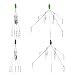 Lixada 5 Arms Alabama Umbrella Rigs with Barrel Swivels Ultralight Fishing Lures Bait Rigs for Bass Lures (4 Pcs)