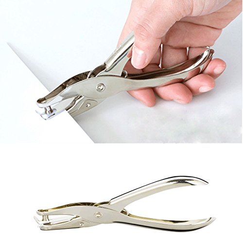 6 Pack Metal Hole Punchers Single Hole Punch Paper Puncher Ticket for School, Home and Office,1/4 Inch Holes - Thumbnail 6