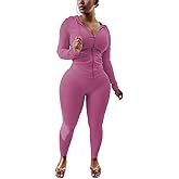 Nimsruc Two Piece Outfits For Women Long Sleeve Bodycon Tracksuit Casual Sweatsuits Jogger Sets