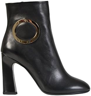ROGER VIVIER WOMEN'S RVW42917280CFFB999 BLACK LEATHER ANKLE BOOTS