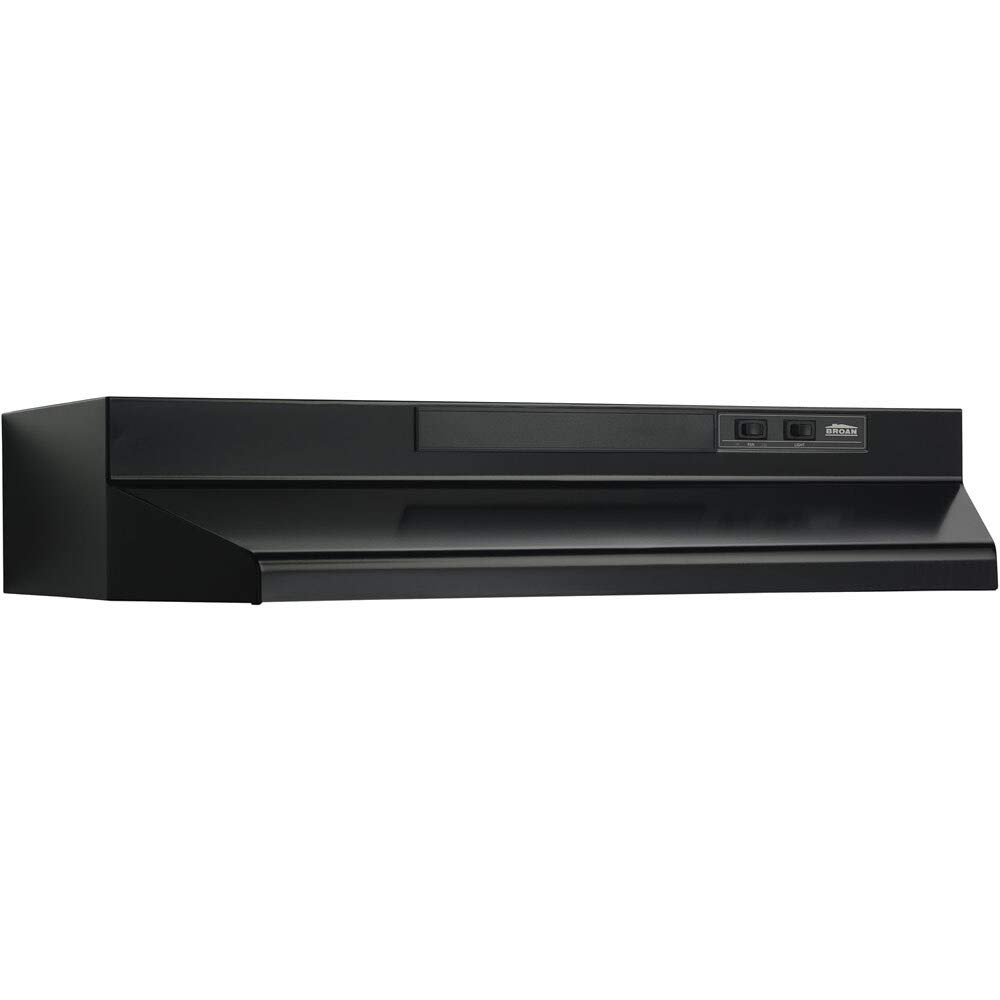 Broan-Nutone  F404223  Convertible Range Hood Insert with Light, Exhaust Fan for Under Cabinet, Black, 6.5 Sones, 160 CFM, 42"